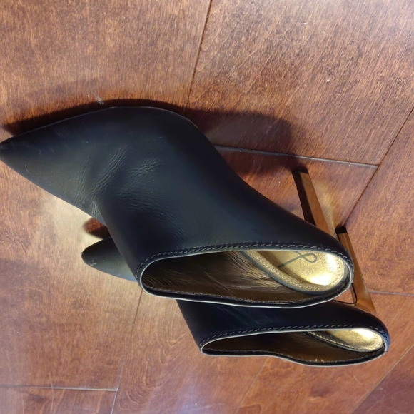 Lanvin Back Gold Heel Stilleto Mules 37 - Picture 2 of 12